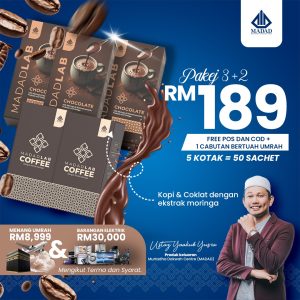 3 Kotak Coklat + 2 Kotak Kopi, 4x Cabutan Umrah RM8999 dan 4x Cabutan Barang Elektrik, Free Pos dan Cod